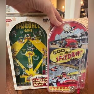 Schylling Classic Pinball Game Set - Baseball and Speedway